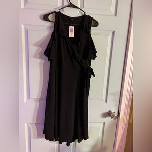Torrid Black Cold Shoulder Side Tie Dress Brand New